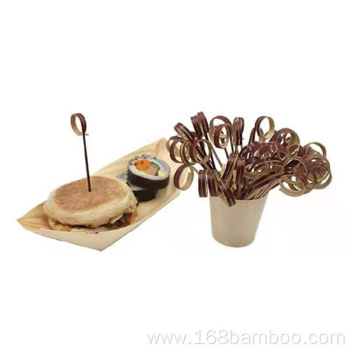 Bamboo Scissors Skewers Hamburger Picks